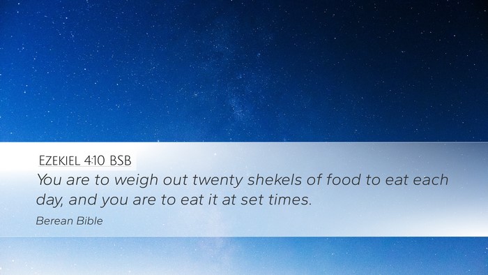 Ezekiel 4:10 BSB Bible Verse Image