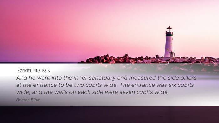 Ezekiel 41:3 BSB Bible Verse Image