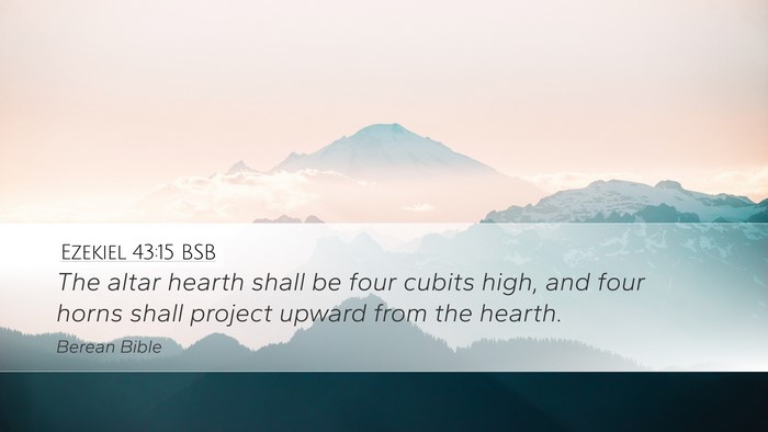 Ezekiel 43:15 BSB Bible Verse Image