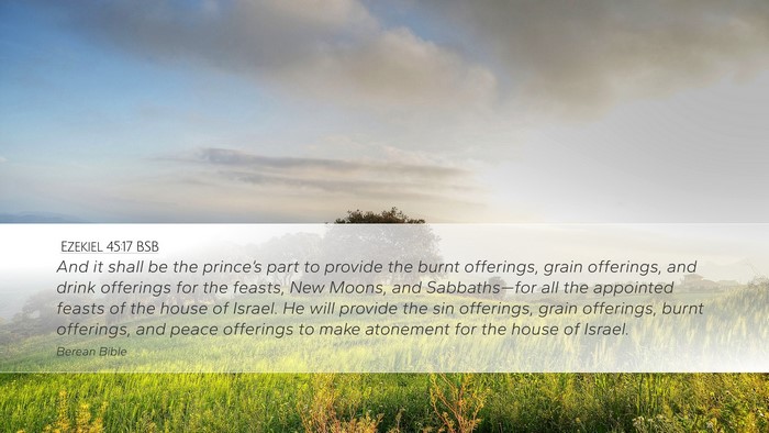 Ezekiel 45:17 BSB Bible Verse Image
