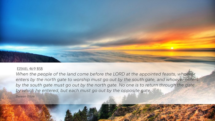 Ezekiel 46:9 BSB Bible Verse Image