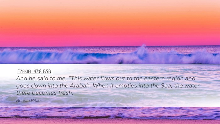Ezekiel 47:8 BSB Bible Verse Image
