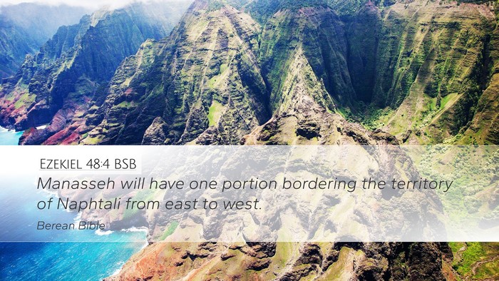 Ezekiel 48:4 BSB Desktop Wallpaper - Manasseh will have one portion bordering the - Desktop Bible Verse Wallpaper