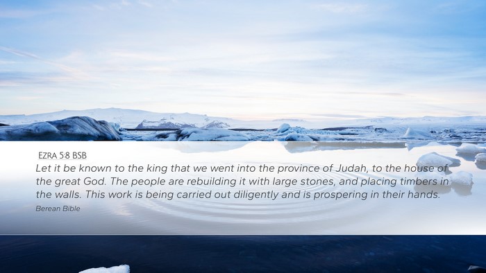 Ezra 5:8 BSB Bible Verse Image