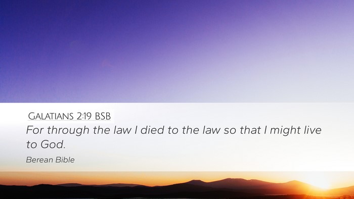 Galatians 2:19 BSB Bible Verse Image