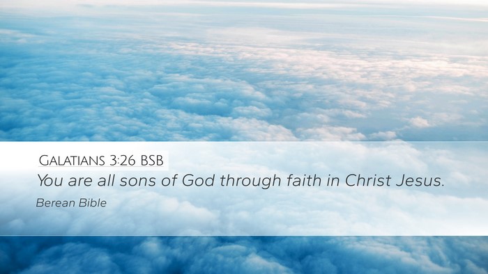 Galatians 3:26 BSB Bible Verse Image