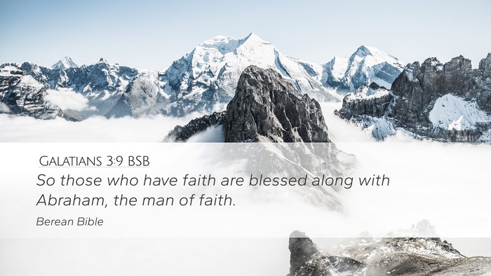 Galatians 3:9 BSB Bible Verse Image