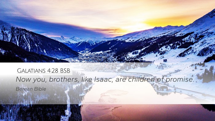 Galatians 4:28 BSB Bible Verse Image