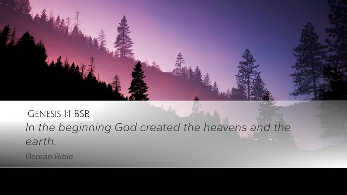 Genesis 1:1 BSB Bible Verse Image
