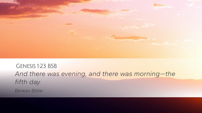 Genesis 1:23 BSB Bible Verse Image