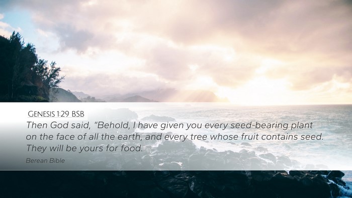 Genesis 1:29 BSB Bible Verse Image