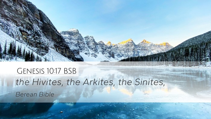 Genesis 10:17 BSB Bible Verse Image