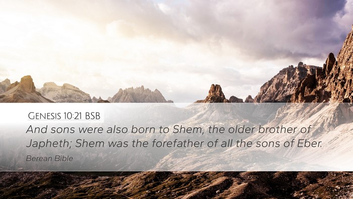Genesis 10:21 BSB Bible Verse Image
