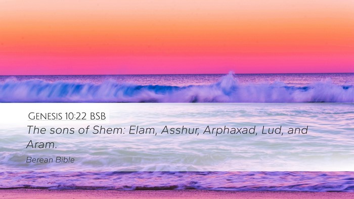 Genesis 10:22 BSB Bible Verse Image
