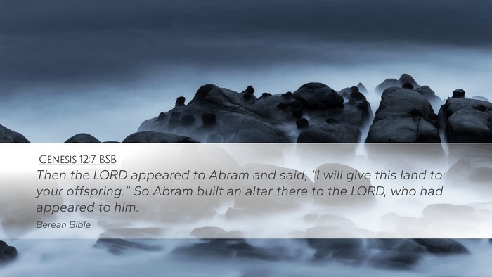 Genesis 12:7 BSB Bible Verse Image