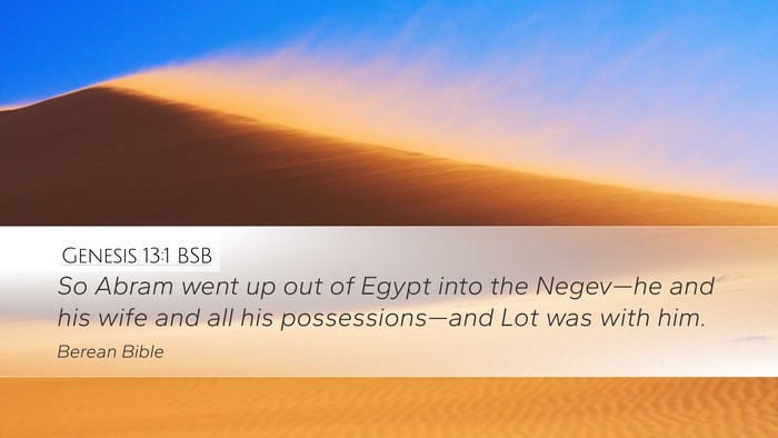 Genesis 13:1 BSB Desktop Wallpaper - So Abram went up out of Egypt into the Negev—he - Desktop Bible Verse Wallpaper