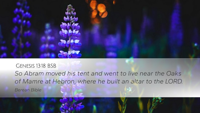 Genesis 13:18 BSB Bible Verse Image