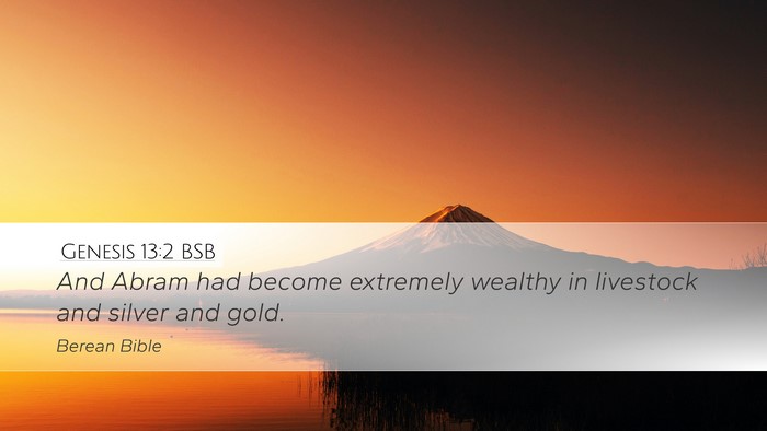 Genesis 13:2 BSB Bible Verse Image