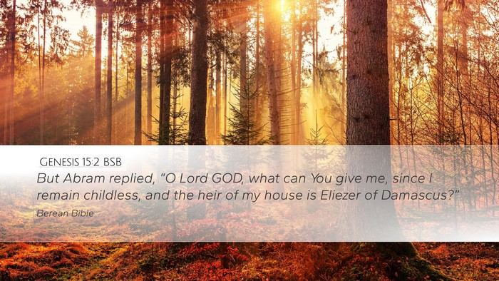 Genesis 15:2 BSB Bible Verse Image