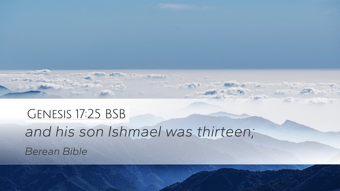 Genesis 17:25 BSB Bible Verse Image