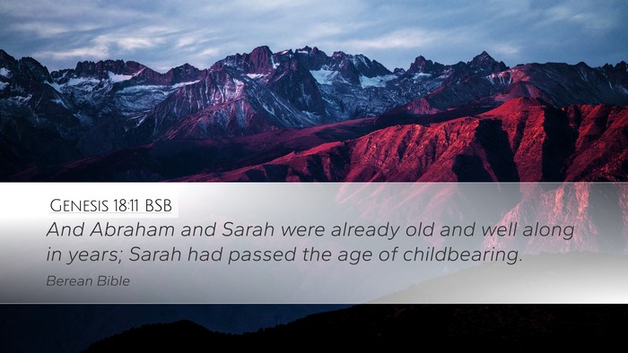 Genesis 18:11 BSB Bible Verse Image