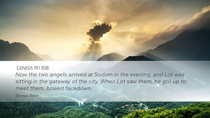 Genesis 19:1 BSB Desktop Wallpaper - Now the two angels arrived at Sodom in the - Desktop Bible Verse Wallpaper