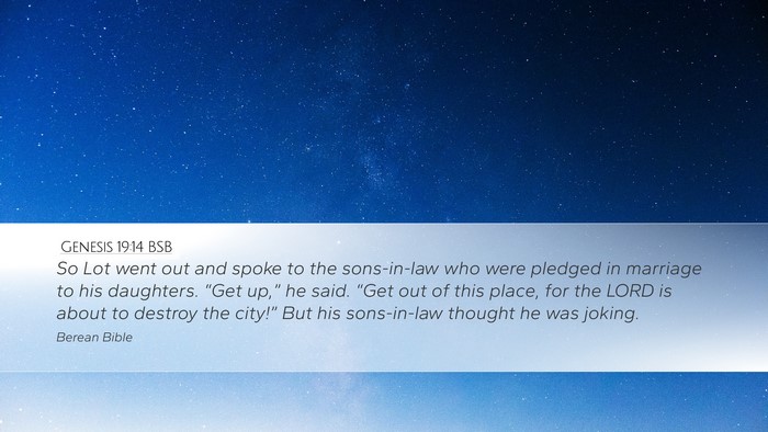 Genesis 19:14 BSB Bible Verse Image