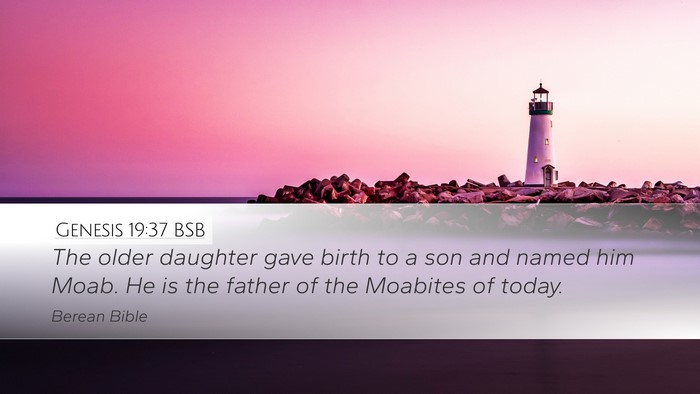 Genesis 19:37 BSB Bible Verse Image