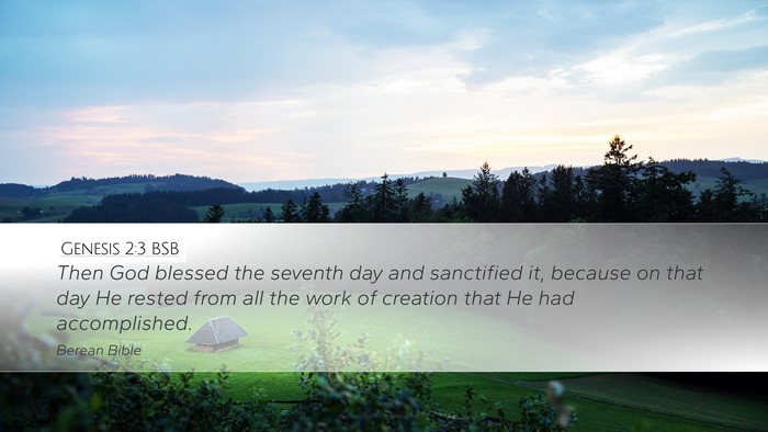 Genesis 2:3 BSB Bible Verse Image