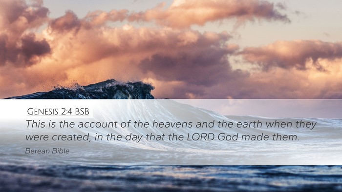 Genesis 2:4 BSB Bible Verse Image