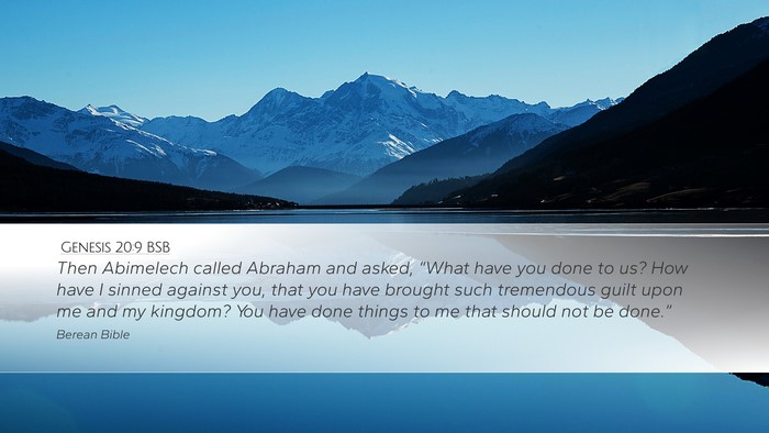 Genesis 20:9 BSB Bible Verse Image