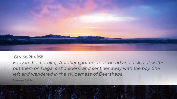Genesis 21:14 BSB Bible Verse Image
