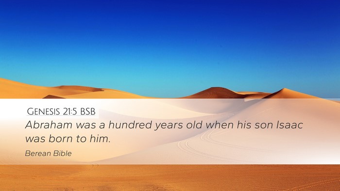 Genesis 21:5 BSB Bible Verse Image