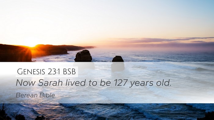 Genesis 23:1 BSB Bible Verse Image