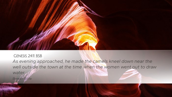 Genesis 24:11 BSB Bible Verse Image