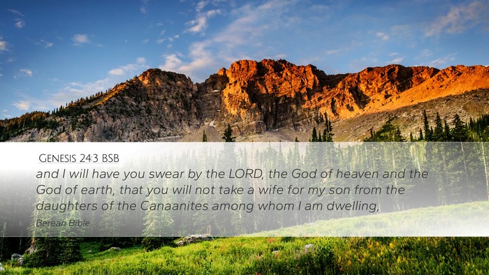 Genesis 24:3 BSB Bible Verse Image