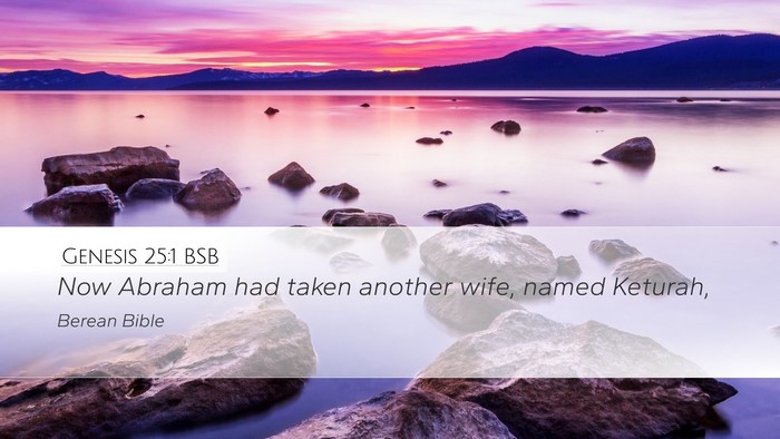 Genesis 25:1 BSB Desktop Wallpaper - Now Abraham had taken another wife, named - Desktop Bible Verse Wallpaper