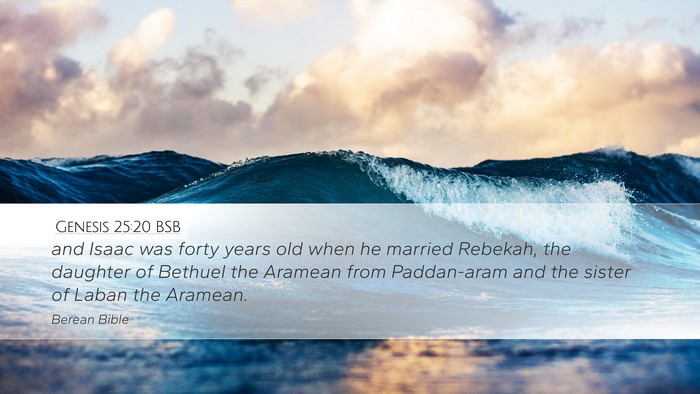 Genesis 25:20 BSB Bible Verse Image