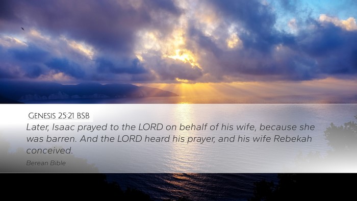 Genesis 25:21 BSB Bible Verse Image
