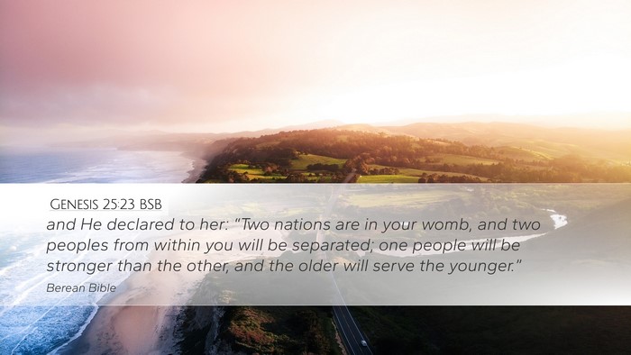 Genesis 25:23 BSB Bible Verse Image