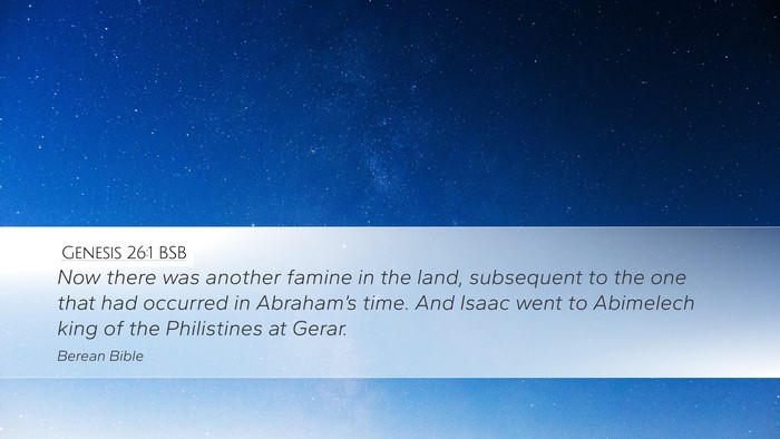 Genesis 26:1 BSB Bible Verse Image