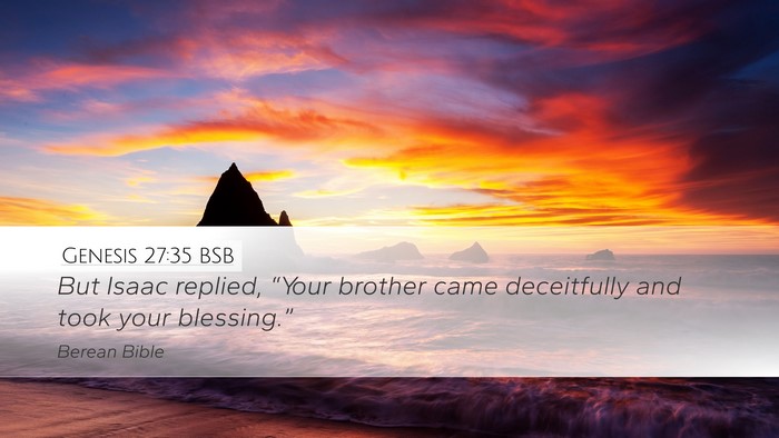 Genesis 27:35 BSB Bible Verse Image