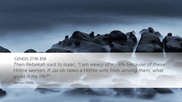 Genesis 27:46 BSB Bible Verse Image