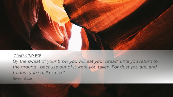 Genesis 3:19 BSB Bible Verse Image