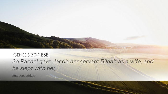 Genesis 30:4 BSB Bible Verse Image