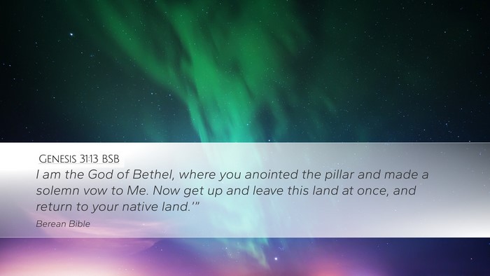 Genesis 31:13 BSB Bible Verse Image