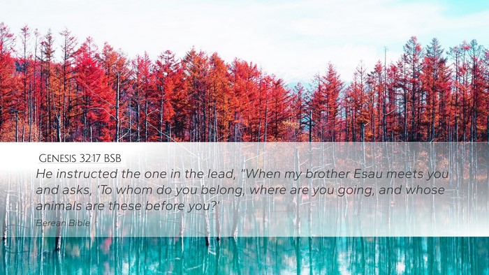 Genesis 32:17 BSB Bible Verse Image
