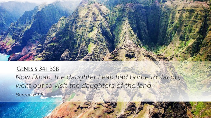 Genesis 34:1 BSB Desktop Wallpaper - Now Dinah, the daughter Leah had borne to Jacob, - Desktop Bible Verse Wallpaper