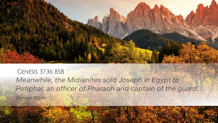 Genesis 37:36 BSB Bible Verse Image