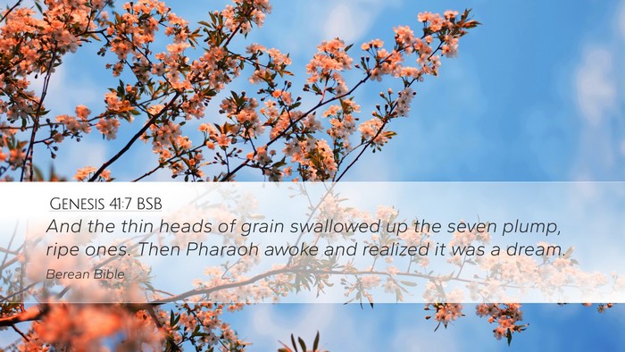 Genesis 41:7 BSB Bible Verse Image